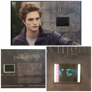 Twilight Robert Pattinson Kristen Stewart Limited Edition 2 Film Cell Numbered