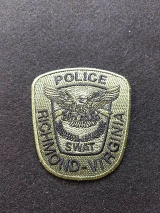 Richmond,  Va.  Virginia Police " Swat " Unit Subdued Od Green Eagle Patch