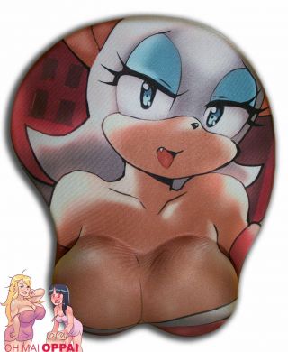 Rouge The Bat Mousepad Sonic The Hedgehog Sexy Oppai Busty Breast 3d