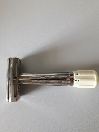 Apollo mikron safety razor vintage 50 ' s with case blades and 2 blades dispensers 2