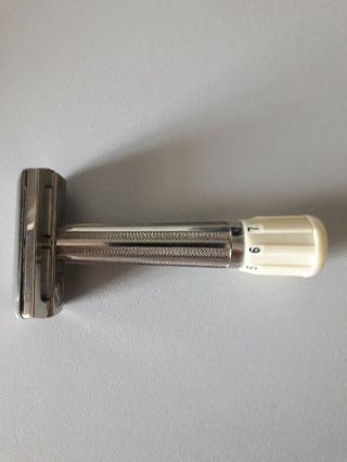 Apollo mikron safety razor vintage 50 ' s with case blades and 2 blades dispensers 3