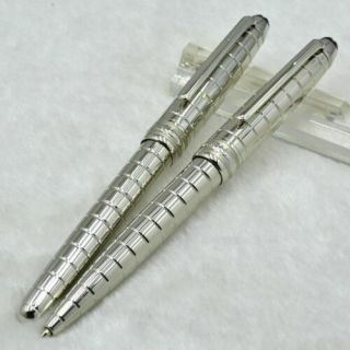 Ballpoint Pen M.  B Silver Metal Barrel With Serial Number For Business Lover Gift