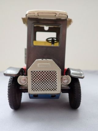 Vintage 1950 ' s Tin Friction Toy Ford Model T Pickup Truck Made In Japan 3