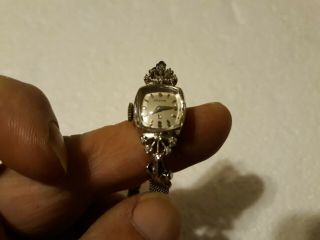 Vintage Ladies Omega White Gold And Diamonds Watch