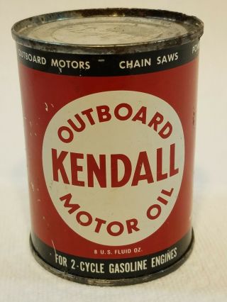 Old Kendall Outboard Motor Oil Tin Can