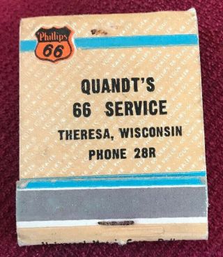 Matchbook Quandt’s 66 Service Theresa Wisconsin Unstruck Phillips 66