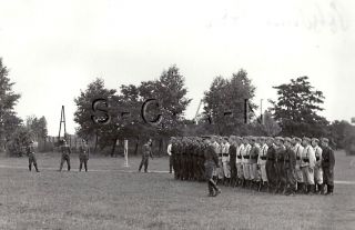 Wwii German Large (5.  0 X 3.  5) Rp - Luftwaffe Soldier - Nco - Drill & Ceremony - 1942