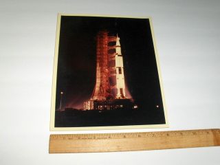 12 - 20 - 68 Nasa Apollo 8 Saturn V Rocket Lighting Check A Kodak Color Photo 8558