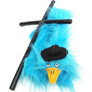 Doozy Bird Marionette string puppet plush soft toy Blue Vintage 3