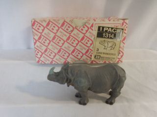 Britains Wild Life & Zoo Animals 1/32nd Hand - Painted 1972 Rhinoceros Rhino 1314