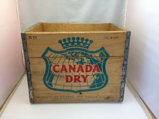 1957 Canada Dry Beverage Soda Crate Case Box Exc