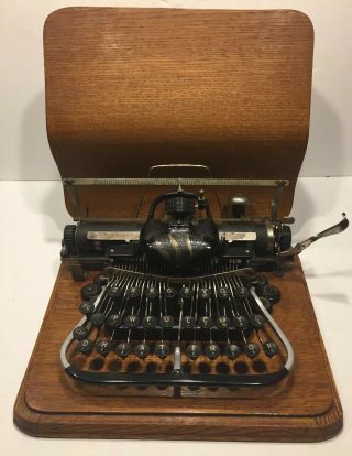 Vintage " Blickensderfer No.  7 " Portable Typewriter With Bentwood Case