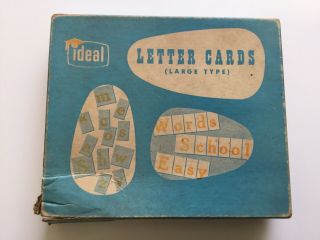 Vintage Ideal School Supply Company Letter Cards Large Type Box Set No.  2480 Usa