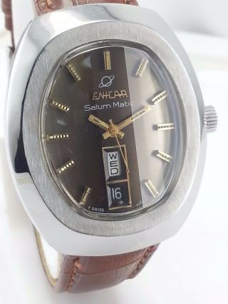 Vintage Enicar Saturn Matic Automatic Watch For Men 