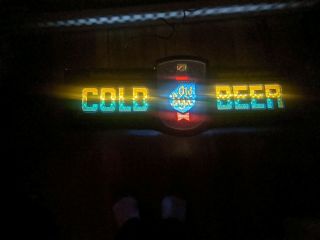 Vintage Old Style Beer Bubbler Motion Coloring Changing Lighted Sign Bar Light