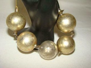 Antique Mercury Glass Large Bead Feather Tree Christmas Garland Ring Ornament