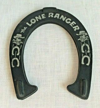 Vintage 1950 Gardner Games The Lone Ranger Black Rubber Ring Toss Horseshoe