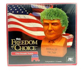 Chia Pet Grass Planter Donald Trump Head Freedom Of Choice