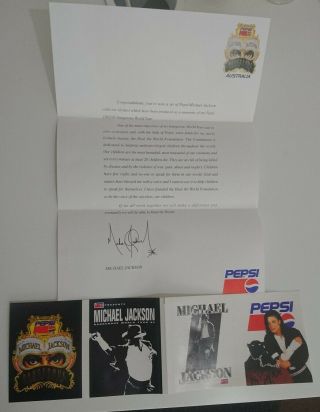 Michael Jackson Pepsi 1992/93 Dangerous World Tour - 4 Stickers / Winner Letter