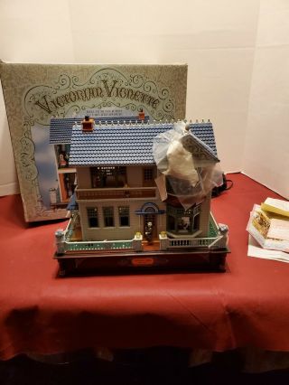 Vintage Enesco Victorian Vignette Multi Action Lighted Dollhouse
