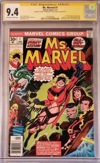 Ms Marvel 1 9.  4 Cgc Ss Stan Lee & Gerry Conway 1st Appearance Of Ms Marvel