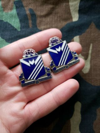 Wwii Us Army 38th Infantry Regiment Theater Made Dui Crest Pin Set