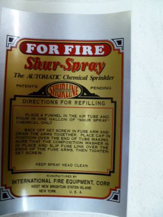 Shur - Spray Glass Fire Extinguisher Decal