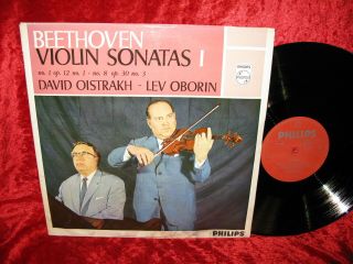 1962 Nm Philips Sal 3416 Stereo Beethoven Violin Sonatas No.  1,  Op.  12/1,  No.  8 Op.