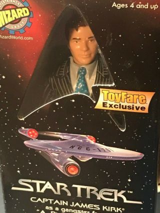 Star Trek Captain James Kirk As Gangster 4 " Figure - Playmate Toyfare Exc - 1999