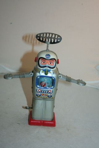 SPACE TIN TOY VINTAGE 60s ALPS TELEVISION SPACEMAN ROBOT PERFECT 3