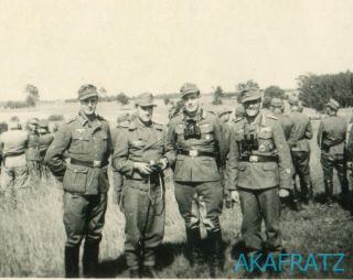 German Ww2 Photo,  Decorated Soldiers,  Close Combat Clasps,  June 1944