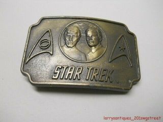 Vintage 1976 Brass Star Trek Belt Buckle