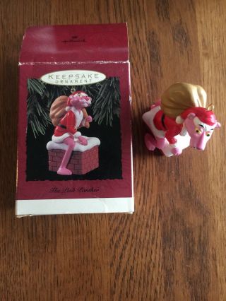 Vintage The Pink Panther Holiday Christmas Ornament 1993 Hallmark