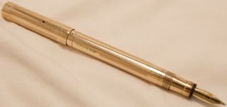 BOXED SOLID GOLD 9CT SWAN MABIE TODD LEVER LESS FOUNTAIN PEN 1936 VGC 2