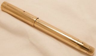 BOXED SOLID GOLD 9CT SWAN MABIE TODD LEVER LESS FOUNTAIN PEN 1936 VGC 3