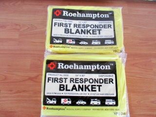 2 Roehampton First Responder Emergency Yellow Blanket California Highway Patrol