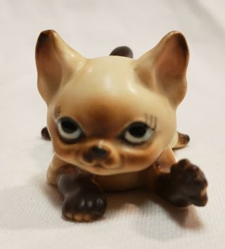 Htf Vintage Josef Originals Ceramic Siamese Cat Kitten Figurine Japan