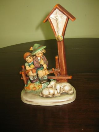 Goebel Hummel Figurine Wayside Devotion 28/iii Tmk 5 Large 8 1/2 " Euc