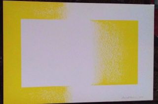 Richard Anuszkiewicz Yellow Reversed 1970 Lithograph Plate Signed