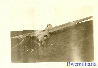 Org.  Photo: Crashed Us Navy Pb4y Patrol Bomber Wreckage In Field (1)
