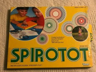 Vintage Spirotot Playset Kenner 1984 Kids Art Toy Game Spirograph For Tots