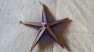 Very Old Large 5 Point Star Christmas Tree/decorative Ornament Brass