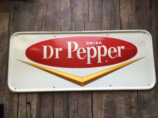 Vintage Dr Pepper Metal Sign 1950s Price Firm