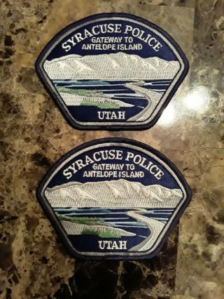 Syracuse Police Patches Utah - Set Of 2 -