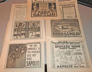 32 Awesome Vintage 1898 - 1905 Hand Soap Print Ads Wool,  Sapolio,  Pearline,  Carmel