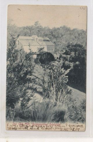 Vintage Postcard The Old Mill At Bridge Water South Australia 1900s
