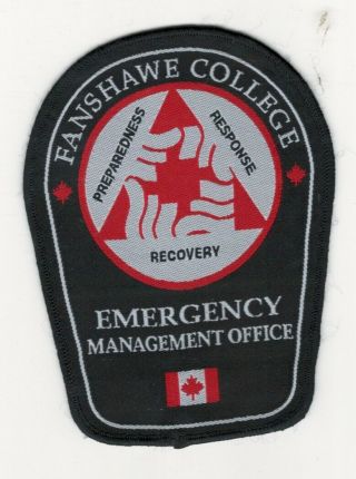 Fanshawe College Emergency Management Office Shoulder Patch - London - Ontario - Can.