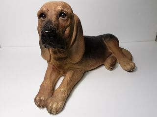 Vintage Homco Large Statue/figurine Bloodhound Dog