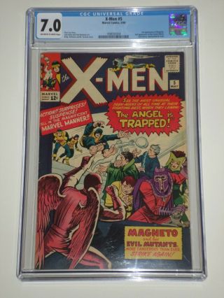 X - Men 5 (1964) Cgc 7.  0 2nd Scarlet Witch,  Quicksilver,  3rd Magneto Appearance