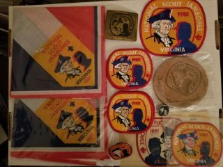 1981 National Jamboree Patches And Neckerchief